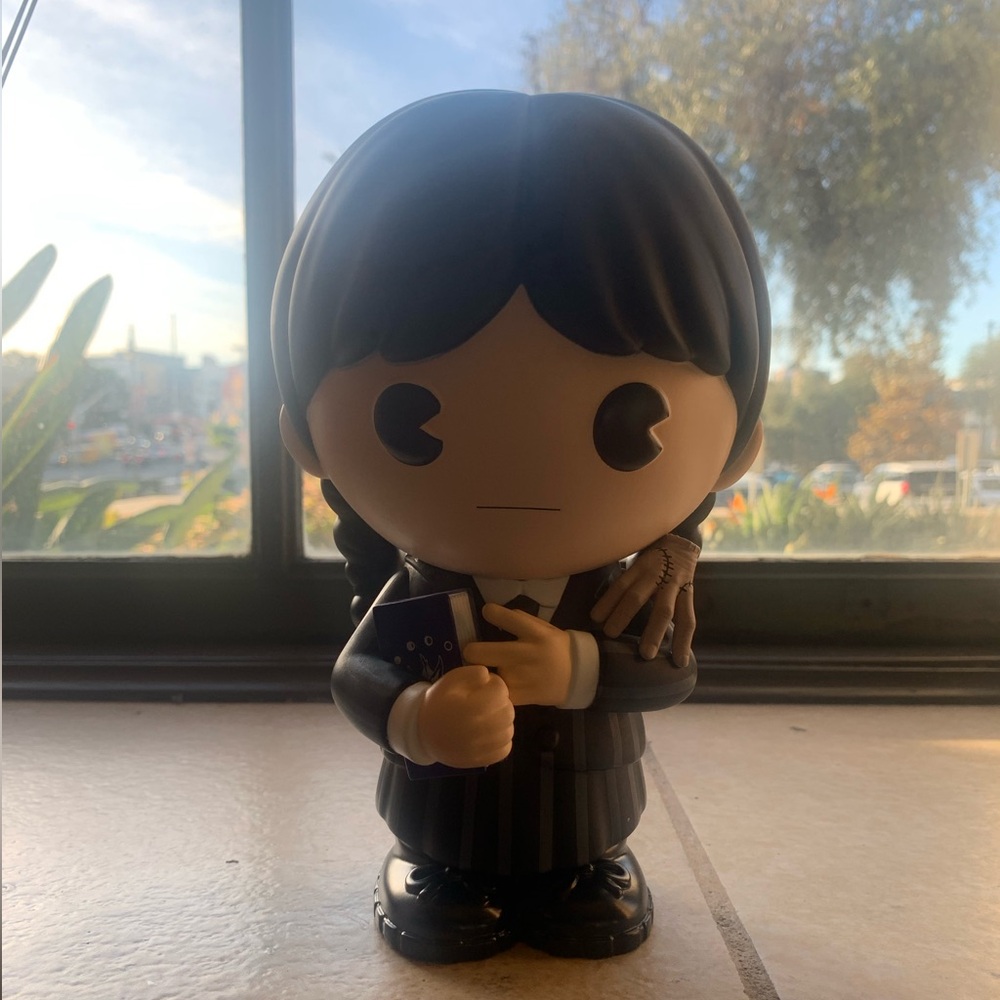 Netflix Wednesday Addams with Thing Coin Bank 8” PVC
Nevermore Academy Uniform - Picture 6 of 6